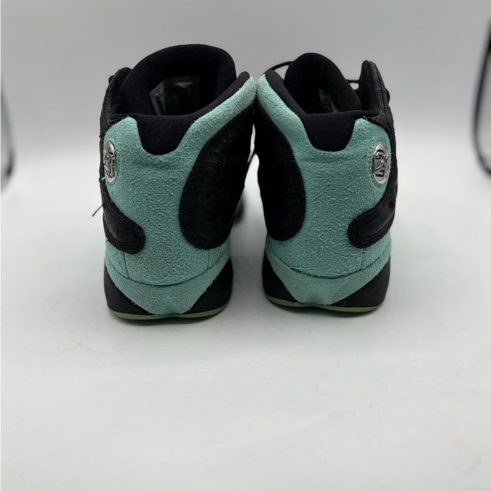 Jordan Kids Black and Teal Suede-Trim Basketball Sneakers - Picture 4 of 9